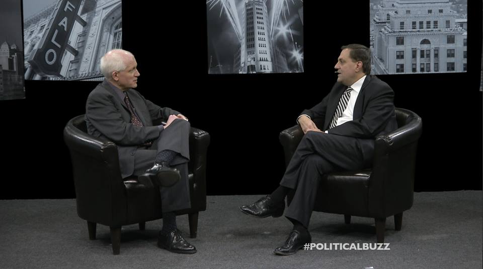 Political Buzz Steve on Set with John